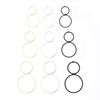 3 Size Copper Good Luck Number 8 Double Circle Drop Earrings