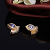 3 Style Alloy Enamel Evil Eye Stud Tassel Earrings for Women