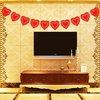 300CM Red Hearts Bunting Banner Non-woven Fabric Flags Rope Party Garland Wedding Events Decoration