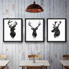 30*40cm Deer Head Animal Canvas Painting Poster Watercolor Modern Living Room Home Decor