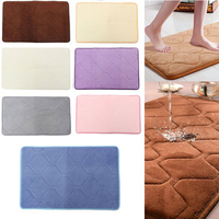 30x20cm Small Shape Non Slip Absorbent Coral Velvet Memory Foam Mat