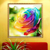 30x30cm 5D DIY Colofrul Rose Diamond Painting Resin Full Rhinestone Flower Cross-stitch Kit