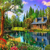 30x30cm 5D DIY Diamond Painting Rural Rhinestone Embroidery Kit Cross Stitch Home Decor