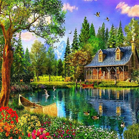 30x30cm 5D DIY Diamond Painting Rural Rhinestone Embroidery Kit Cross Stitch Home Decor