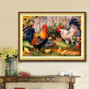 30x40cm Animal Cock Family DIY Diamond Painting Rhinestone Cross-stitch Kit