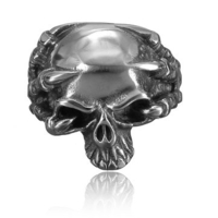 316L Stainless Steel Punk Vintage Silver Skull Ring