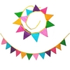 3.2M Handmade Triangle Colorful Cotton Fabric Bunting Pennant Flag Banner Garland Wedding Decoration