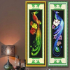 34x76cm DIY Cross-stitch Blue Golden Phoenix Printing Embroidery Home Decor Needlework Kit