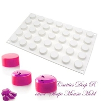 35 Holes Small Cylinder Mold Silicone Cake Fondant Mold Mousse Mold Bakeware