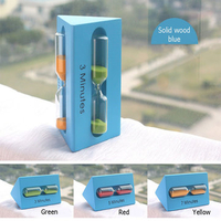 3/5/7 min Wooden Triangle Hourglass Timer Creative Practical Gift Children Brushing Timer