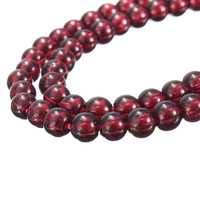 3.5mm DIY Natural Crystal Wine Red Garnet Crystal Beads