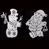 35X20cm White Santa Clause Window Decals Snowman Wall Sticker Christmas Tree Ornament