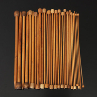 36pcs Bamboo Knitting Needles Sweater Scarf Needlework Accessories