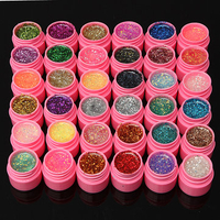 36Pcs Mix Colors Shining Glitter Acrylic UV Gel Builder Polish Set