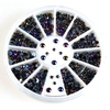 3D 300 Pcs Nail Art Tips Gems Crystal Glitter Rhinestone DIY Decoration Wheel