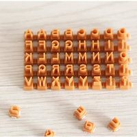 3D Alphabets Numerals Roller Cube Shape Cookies Fondant Cutter DIY Sandwich Mold Plunger