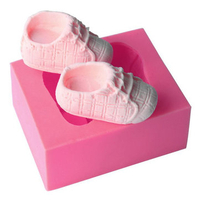 3D Baby Shoes Shaped Silicone Soap Mold Cake Decoration Fondant Cake Mold