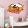 3D Broken Wall Pattern Horse Wall Stickers Vinyl Decals Art Home Decor