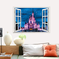 3D Castle Wall Stickers Removable Mural Art Decal Wallpaper Living Room Bedroom Home Decor
