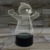 3D Christmas Snowman LED Lights Colorful Touch Visual Night Light