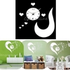 3D DIY Modern Art Hearts Mute Mirror Wall Clock Wall Sticker Home Decoration