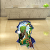 3D Dolphin Ladder Bridge Wall Sticker Removable Waterproof Living Room Home Decor