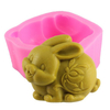 3D Easter Rabbit Animal Soap Mold Resin Clay Candle Chocolate DIY Silicone Cake Molds