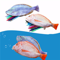 3D Fish Shape Pencil Case Marine Crucian Carp Large Creative Pen Storage Bag