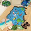 3D Fish Wall Self-adhesive Stickers Waterproof Floor Stickers Children Room Deco Removable Wallpaper
