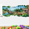 3D Forest Dinosaur Wall Decals Removable 3D Wall Art Stickers Home Room Decor