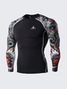 3D Ghost Tattoo Tight Quick-Drying Water-Resistant Bodybuilding Riding Training T-Shirt For Men