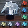 3D illusion Elephant Bedroom Night Light Color Change LED Desk Table Lamp Gift