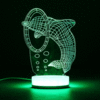 3D Illusion USB LED Night Light 7 Color Changing Desk Table Lamp Christmas Gift Bedroom Home Decor