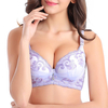 3D Lace Embroidery Flounces Elastic Soft Push Up Gather Thin Bras