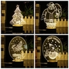 3D LED Night Light Christmas Trees Santa Claus Snowman Table Desk Light Lamp Decor