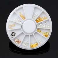 3D Metal Seahorse Starfish Ship Anchor Rudder Turtle Shell Nail Art Decoration Wheel