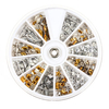 3D Metallic Nail Art Decoration Studs Plate Round Wheel