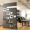 3D Mirror Wall Sticker Heartshaped Decal Mural Wall Art DIY Living Room Home Decoration