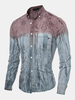 3D Printing Personality Stitching Fashion Casual Slim Designer Shirts for Men
