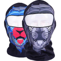 3D Printing Skull Face Mask Neck Hood Beanies Hat Outdoor Sports Cycling Ski Visor Cap Headgear