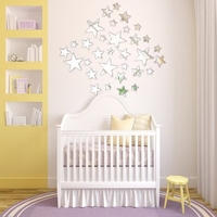 3D Removable Decal Star DIY Mirror Wall Sticker Kids Room Living Room Home Decor
