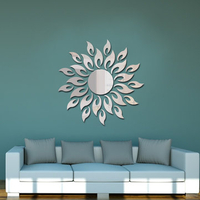 3D Removable Decal Sunflower DIY Mirror Wall Sticker Home Decor