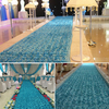 3D Rose Flower Satin Wedding Aisle Table Runner Marriage Carpet Curtain Backdrop Party Decoration