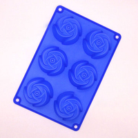 3D Rose Flowers Silicone Cake Fondant Mold Ice Cream Cookies Mold Mousse Cake Brim DIY Decorating