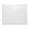 3D Silver Bowknot Stars Nail Art Tips Decals Sticker