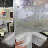 3D UV Absorber Frosted Bathroom Kitchen Window Stickers Vinyl Static Cling Window Film