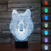 3D Wolf Night Light 7 Color Change LED Desk Table Lamp Toy Gift Bedroom Living Room Home Decor