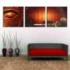 3PCS Buddha Canvas Painting Unframed Wall Art Living Room Home Decor
