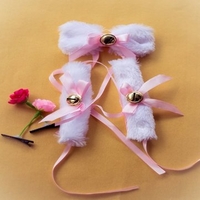 3pcs Cosplay Kit Lace Wool Bell Bracelet Collar Necklace Set