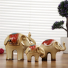 3Pcs Creative Ceramic Elephant Ornament Living Room Handicrafts Home Office Decor